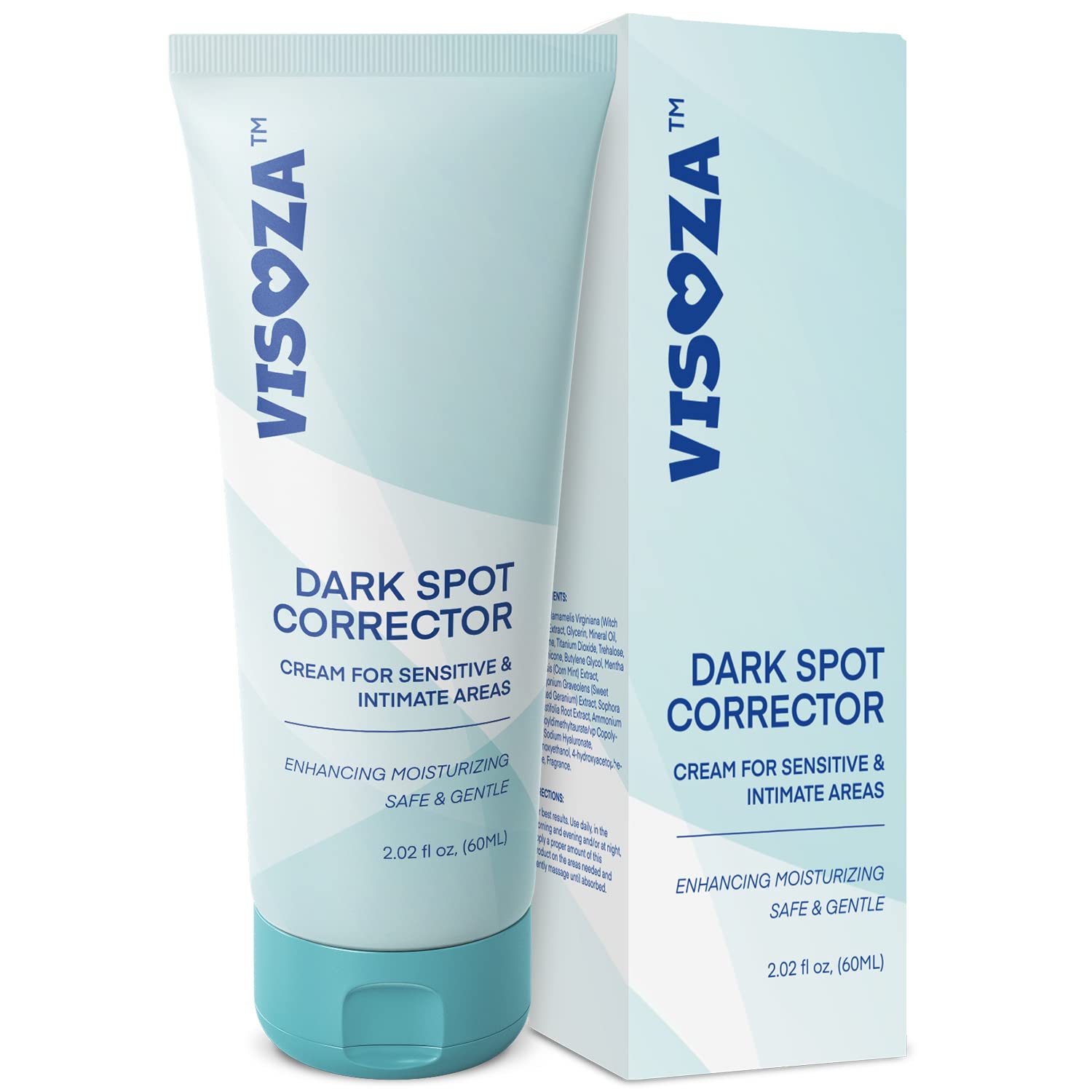 VISOZA Dark Spot Corrector Cream - Underarm, Neck, Armpit, Knees, Elbows, Private Areas, Intimate Areas - Upgraded Formula, Instant Result 2 fl.oz